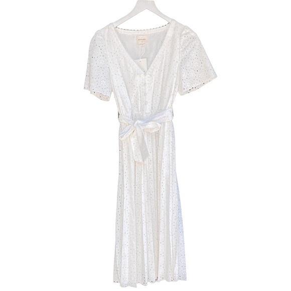 Sezane Isidore Dress in White - Picture 8 of 13